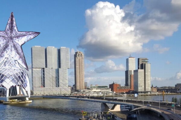 ESC-2020-Rotterdam-Skyline-Bridge mit Verkahut